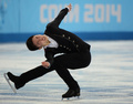 ソチ冬季五輪、フィギュアスケート男子シングル・フリースケーティング（FS）。演技に臨む閻涵（Yan Han、ハン・ヤン、2014年2月14日撮影）。(c)AFP/YURI KADOBNOV
