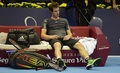 男子テニス、バレンシア・オープン（Valencia Open 2014）シングルス準々決勝。休憩するアンディ・マレー（Andy Murray、2014年10月24日撮影）。(c)AFP/JOSE JORDAN