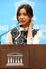 韓国・ソウル（Seoul）市内で開催された国連教育科学文化機関（UNESCO、ユネスコ）韓国委員会の創立60周年を祝う記念式典で、同委員会の特別広報大使に任命された女優のシン・セギョン（Shin Se-Gyeong、2014年1月15日撮影）。(c)STARNEWS
