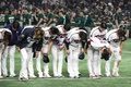 第5回ワールド・ベースボール・クラシック（WBC）1次ラウンド・プールB、韓国対オーストラリア。試合後、観客にあいさつする韓国の選手ら（2023年3月9日撮影）。(c)Richard A. Brooks / AFP
