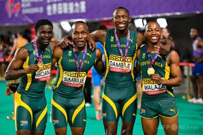 男子4×100mRは南アフリカが制す 女子は英国、世界リレー