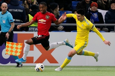 若手主体のマンU、敵地でアスタナに屈する ヨーロッパリーグ