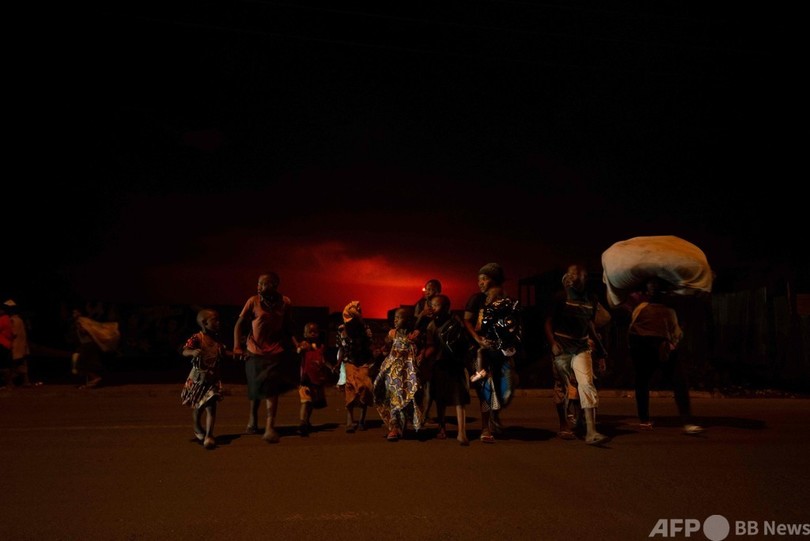 コンゴ火山、東部ゴマの手前で溶岩止まる 行方不明の子ども多数