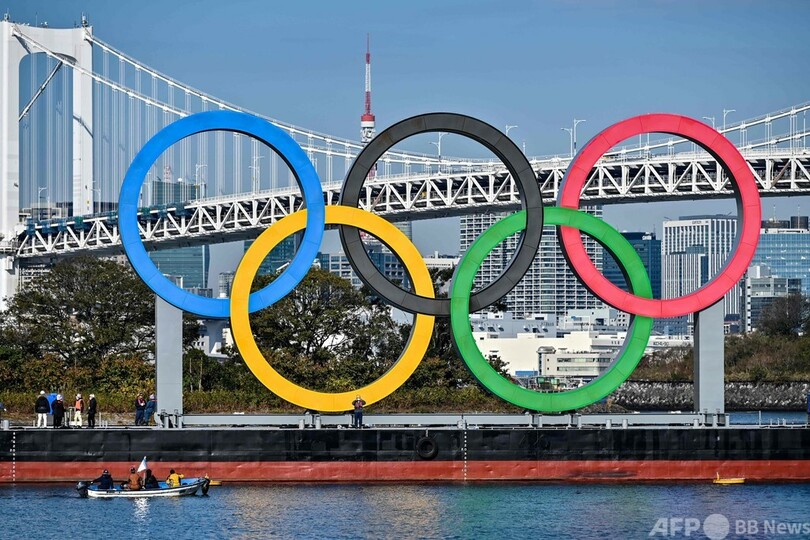 お台場に五輪シンボル再登場 大会前の景気づけに期待