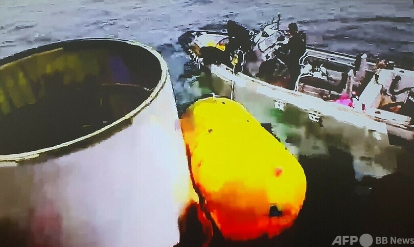 北朝鮮の偵察衛星か 韓国軍が海上浮遊物の画像公開