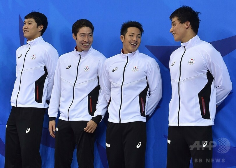 日本、男子4×200メートル自由形リレーで圧勝の金 アジア大会