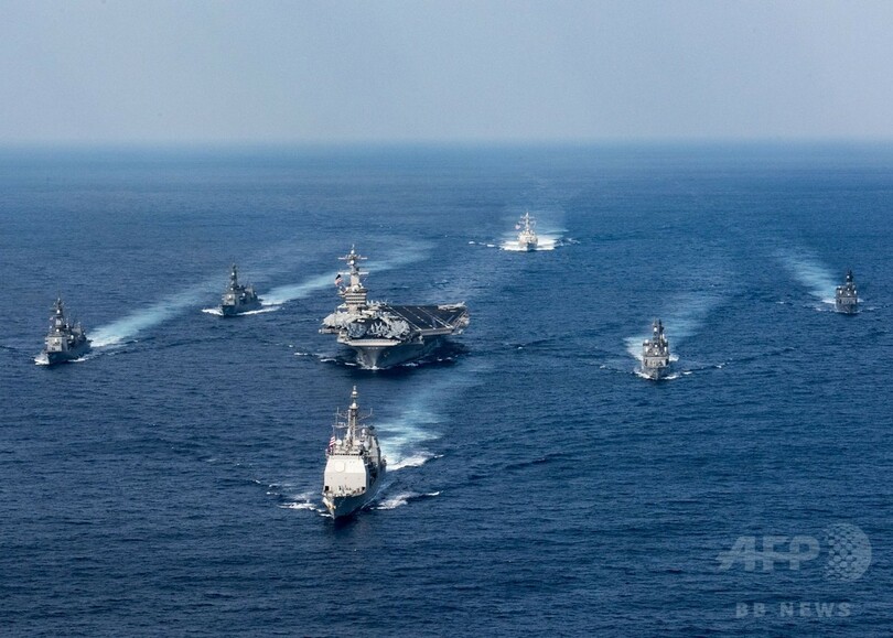 海自と米海軍、フィリピン海で共同巡航訓練