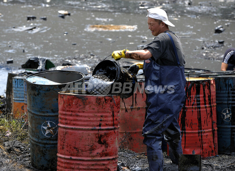中国・大連の原油流出、沈静化の方向へ 長期的な環境影響懸念も