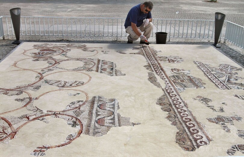 1500年前の「市内地図」、イスラエルでモザイク画一般公開へ