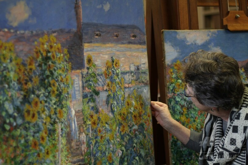 モネ「ベトゥイユの画家の庭」を2枚同時展示 米ナショナル・ギャラリー