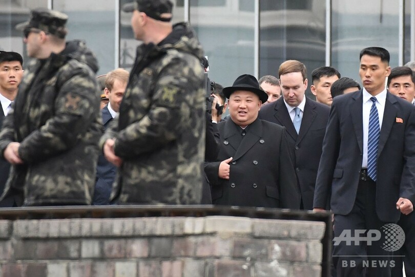 金氏、ウラジオストクに到着 プーチン氏との会談成功に期待示す