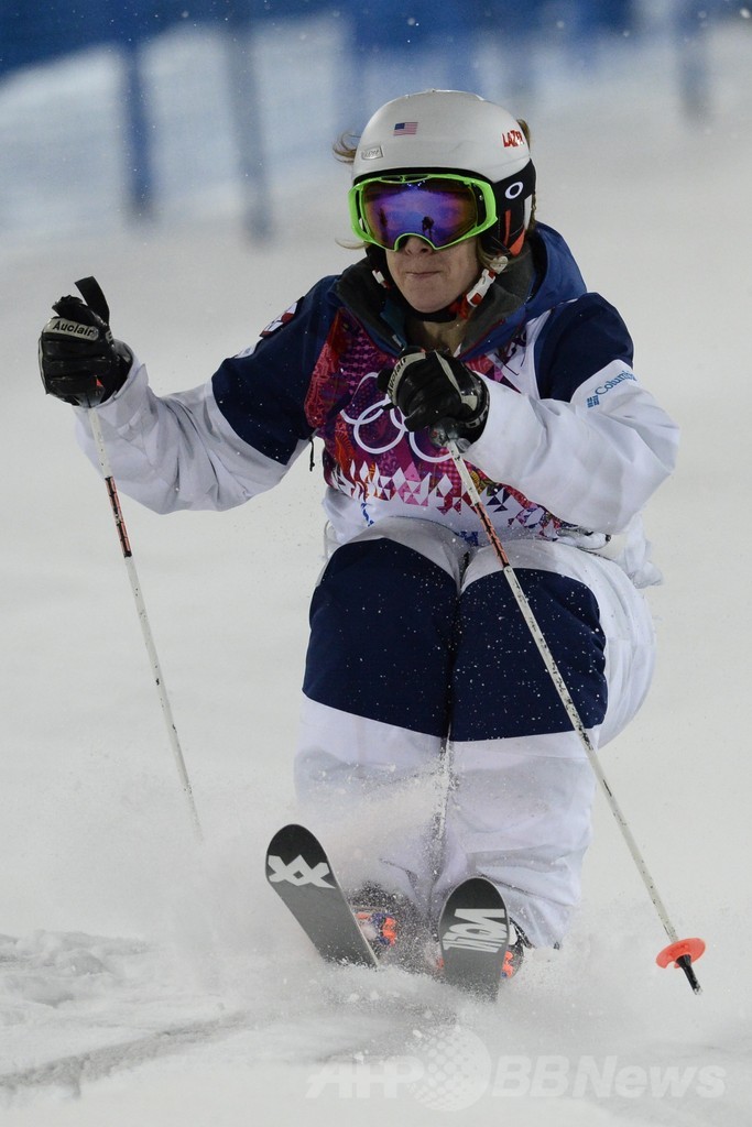 女子モーグル決勝で3位だったカーニー、ソチ五輪