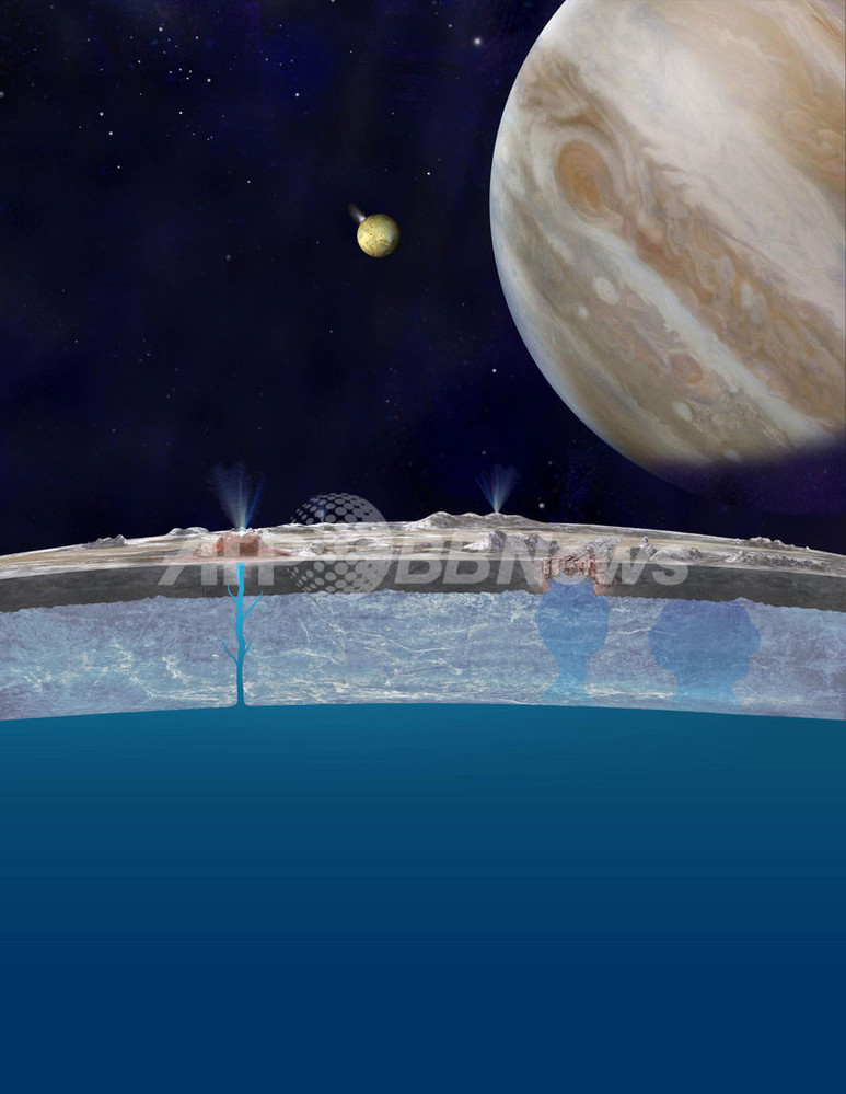 エウロパページ 木星の衛星エウロパの断面図、米NASA公開 写真1枚 国際ニュース：AFPBB