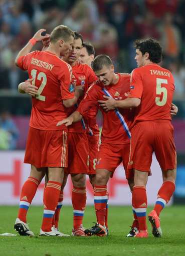 ロシアがチェコに快勝し白星発進、サッカー欧州選手権