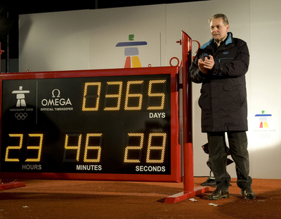 2010年バンクーバー冬季五輪まであと1年、カウントダウン開始