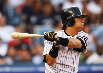 松井秀喜 2打数1安打で連続試合安打を9に伸ばす