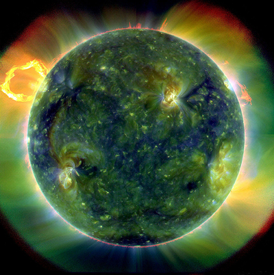 太陽の紅炎、NASA観測衛星