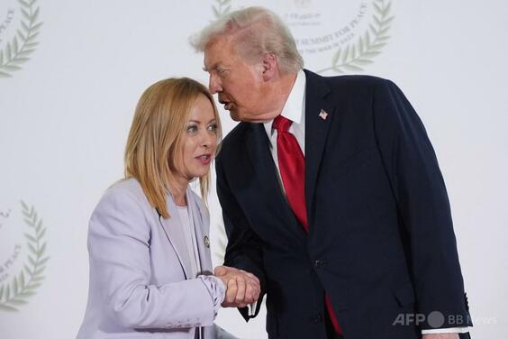 トランプ氏、メローニ伊首相を批判「勇敢な人だと思っていたのに」