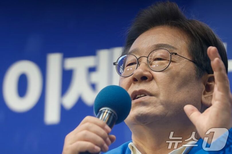 「共に民主党」のイ・ジェミョン(李在明)候補(c)news1