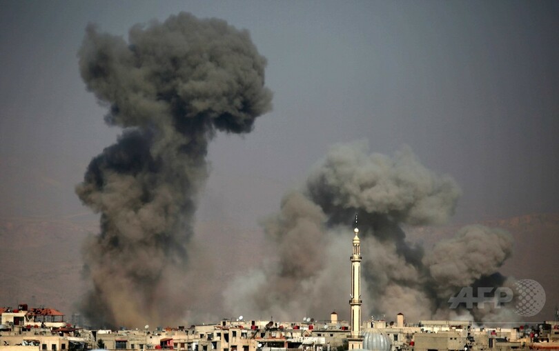 米主導の有志連合、シリア政権側部隊に空爆 100人超死亡か