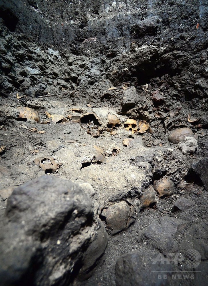 メキシコ市でアステカ族の祭壇跡見つかる、頭蓋骨も 写真5枚 国際