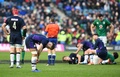 ラグビーシックスネーションズ第2節、スコットランド対アイルランド。試合に敗れたスコットランドの選手（2019年2月9日撮影）。(c)ANDY BUCHANAN/AFP