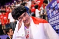FIBAバスケットボール・ワールドカップ、17-32位順位決定ラウンド・グループO、日本対カーボベルデ。勝利を喜ぶ渡辺雄太（2023年9月2日撮影）。(c)Yuichi YAMAZAKI / AFP