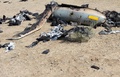 イラン革命防衛隊（Revolutionary Guard）が公式ウェブサイトで公開した、同国中部ナタンツ（Natanz）にあるウラン濃縮施設の上空を飛行していたところを撃墜されたイスラエルの無人偵察機の残骸を写したとされる写真（2014年8月25日公開）。(c)AFP/IRAN&apos;S REVOLUTIONARY GUARD WEBSITE