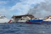 インドネシアのフェリー火災で5人死亡、数百人救助
