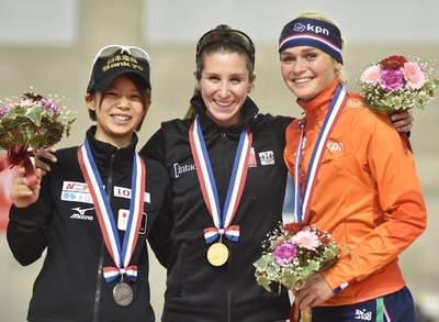 高木菜那が女子マススタートで2位、スピードスケートW杯