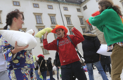 白熱！ロンドンやウィーンで「ピローファイト」