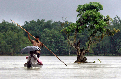 インドのアッサム州で洪水、60万人に影響