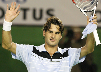 ＜テニス 07全豪オープン＞男子シングルス、フェデラー ロブレドをストレートで降しグランドスラム11大会連続のベスト4入り - オーストラリア