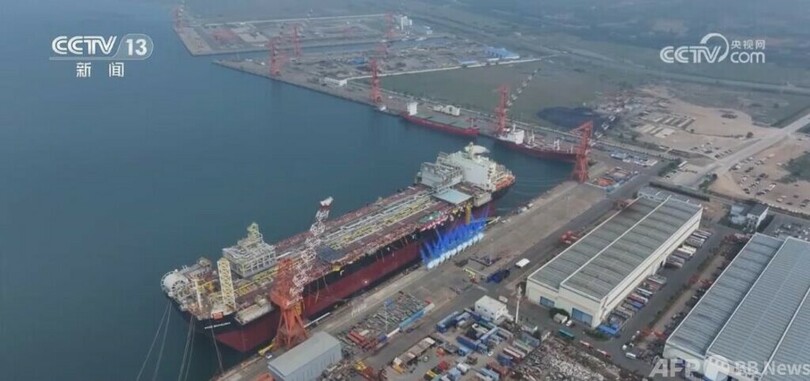 中国の造船会社 世界初の「海上石油加工工場」を引き渡し