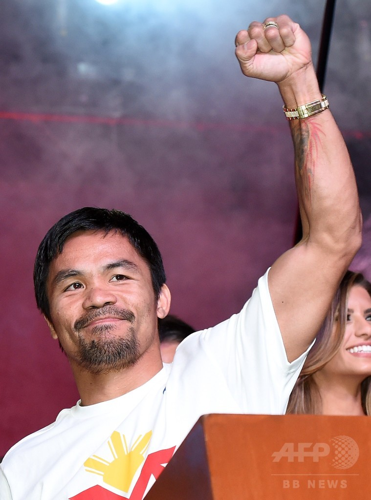 パッキャオ、メイウェザー優位の見方に「闘志がみなぎる」