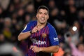 サッカースペイン国王杯準々決勝第2戦、FCバルセロナ対セビージャFC。ゴールを喜ぶFCバルセロナのルイス・スアレス（2019年1月30日撮影）。(c)LLUIS GENE / AFP