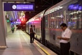 オーストリア・ウィーン中央駅で、ベネチア、チューリヒ行きの寝台車（2023年7月25日撮影）。(c)Alex HALADA / AFP