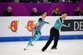 フィギュアスケート欧州選手権、アイスダンス・リズムダンス（RD）。演技に臨むイタリアのシャルレーヌ・ギニャール/マルコ・ファッブリ組（2024年1月12日撮影）。(c)Daniel MIHAILESCU / AFP