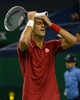 男子テニス、上海マスターズ（2014 Shanghai Rolex Masters）シングルス準決勝。ポイントを失ったノバク・ジョコビッチ（Novak Djokovic、2014年10月11日撮影）。(c)AFP/GOH CHAI HIN