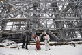 ロシア・シベリア東部ザバイカル地方で建設中のウドカン銅山コンビナート（2021年9月27日撮影）。(c)Natalia KOLESNIKOVA / AFP