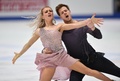 フィギュアスケート欧州選手権、アイスダンス・フリーダンス（FD）の演技に臨むヴィクトリヤ・シニツィナ/ニキータ・カツァラポフ組（2020年1月25日撮影）。(c) Daniel MIHAILESCU/ AFP