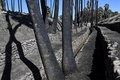ペルー南部の砂漠地帯にあるナスカ時代の送水路の一部（2023年5月17日撮影）。(c)Ernesto BENAVIDES / AFP