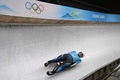 北京冬季五輪、リュージュ男子1人乗りの練習に臨むジョージアのサバ・クマリタシビリ（2022年2月2日撮影）。(c)Daniel MIHAILESCU / AFP