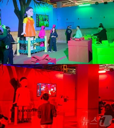 ソウル・聖水洞に「かの不気味な」キャラクターが登場…「イカゲーム」世界、リアルに体験