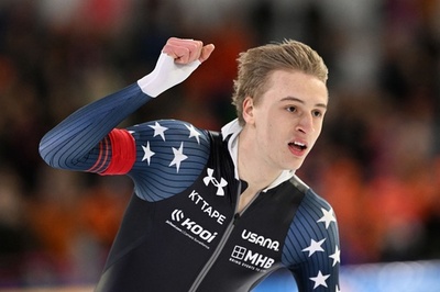 米19歳ストルツ、男子1000ｍで世界新記録樹立 SスケートW杯