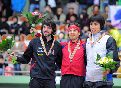 アントン・オーノ ショートトラック世界選手権2008・男子500メートルを制す