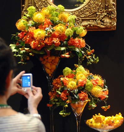 台北でフラワーショー開催、総統らも色鮮やかな花を満喫