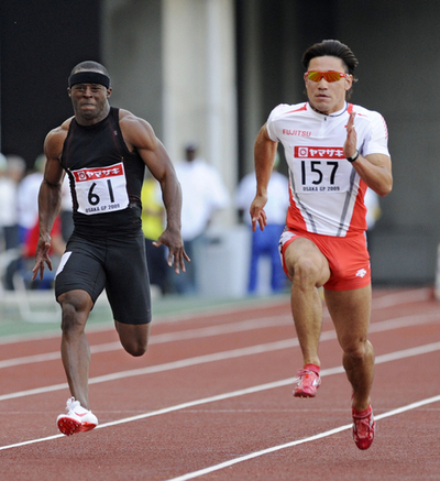 塚原 自己ベストで男子100制す、国際GP陸上