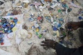 ケニアのキリフィ県で行われた海岸浄化活動で、回収したプラスチックごみを仕分けするボランティア（2022年2月12日撮影）。(c)Simon MAINA / AFP