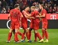24-25ドイツ・ブンデスリーガ1部第7節、バイエルン・ミュンヘン対VfBシュツットガルト。ゴールを喜ぶバイエルン・ミュンヘンの選手（2024年10月19日撮影）。(c)LUKAS BARTH-TUTTAS/ AFP